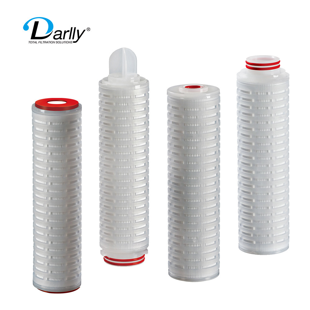 Darlly Double Layer Nylon66 Pleated Filter Cartridges for Pharmaceutical Liquid Filtration