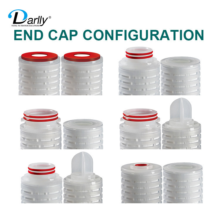 Darlly Double Layer Nylon66 Pleated Filter Cartridges for Pharmaceutical Liquid Filtration