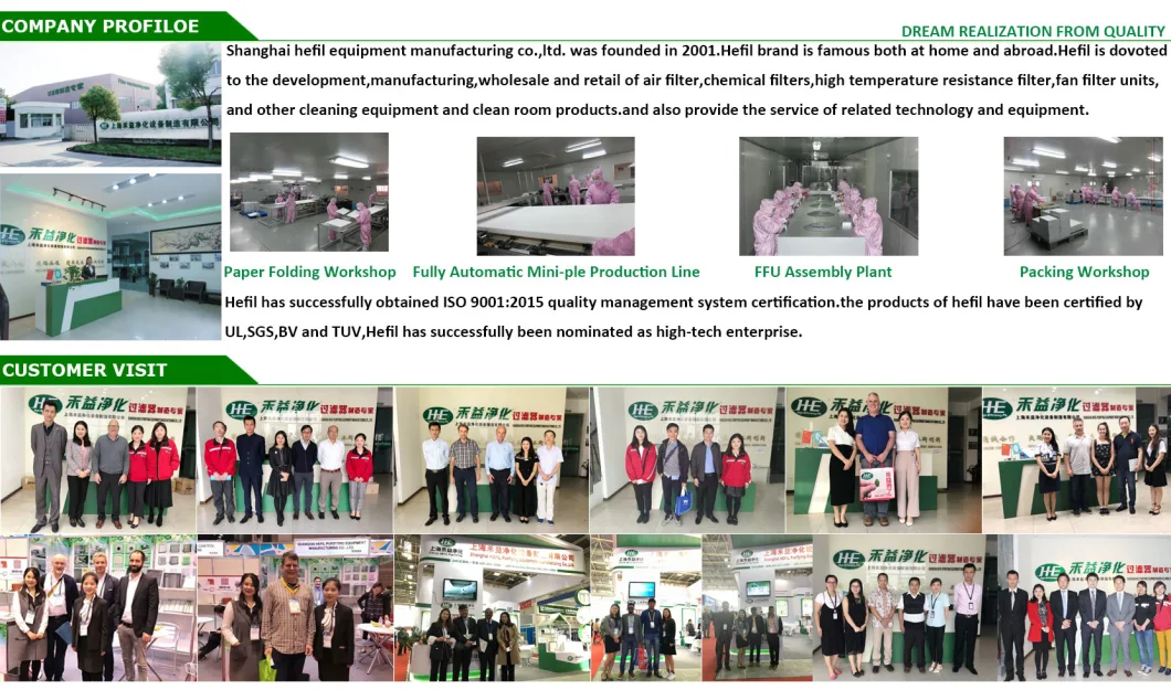 High Temperature Resistant HEPA HVAC Air Filter for Ultra-Clean Oven