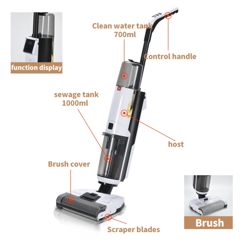 Lightweight Wet Dry Vacuum Cleaner for Multi-Surface Cleaning with Smart Control System Cleaning Machine Bj-2022