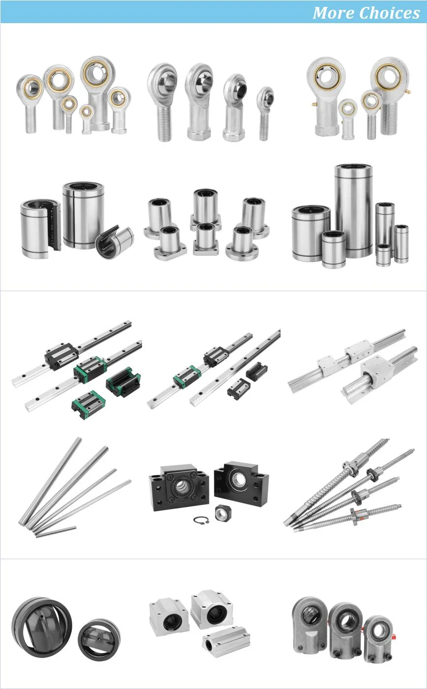 Self-Lubricating Bearings Male Thread Steel on Ptee-Metallic Fabric Maintenance Free Rod Ends for Hydraulic and Pneumatic Cylinder (SA14T/K)