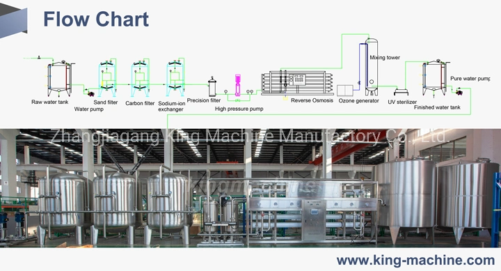 Zhangjiagang Automatic Industrial Drinking Pure Mineral Water RO Reverse Osmosis Water Filters Water Treatment Purifucation System Purifying Plant