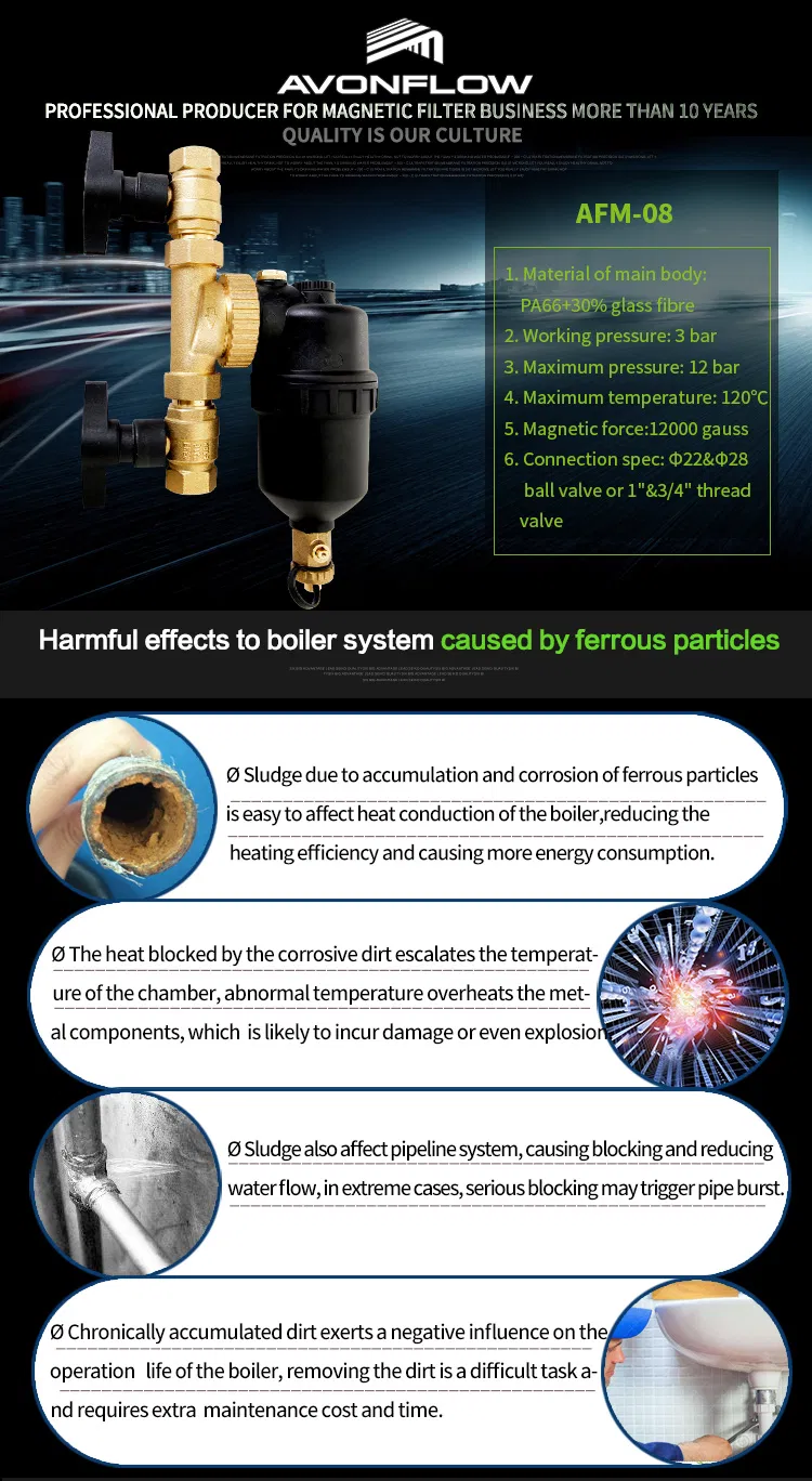 Avonflow Boiler Casing Magnet 12000 Gauss Industrial Water Magnetic Filter