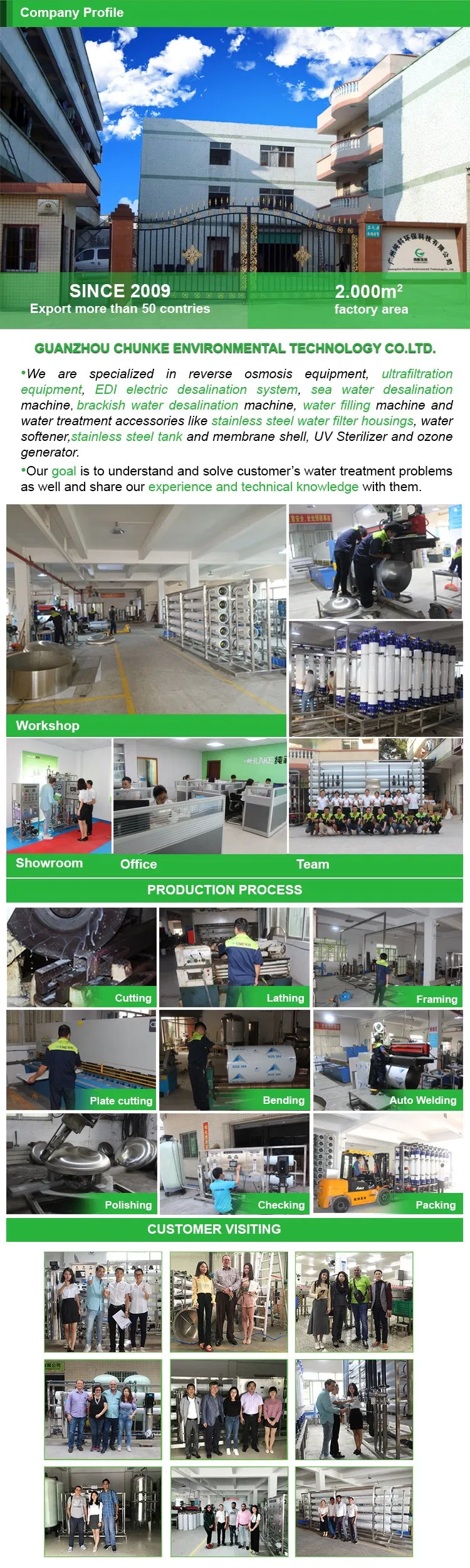 Chunke 15t/H Water Treatment RO Plant Good Price