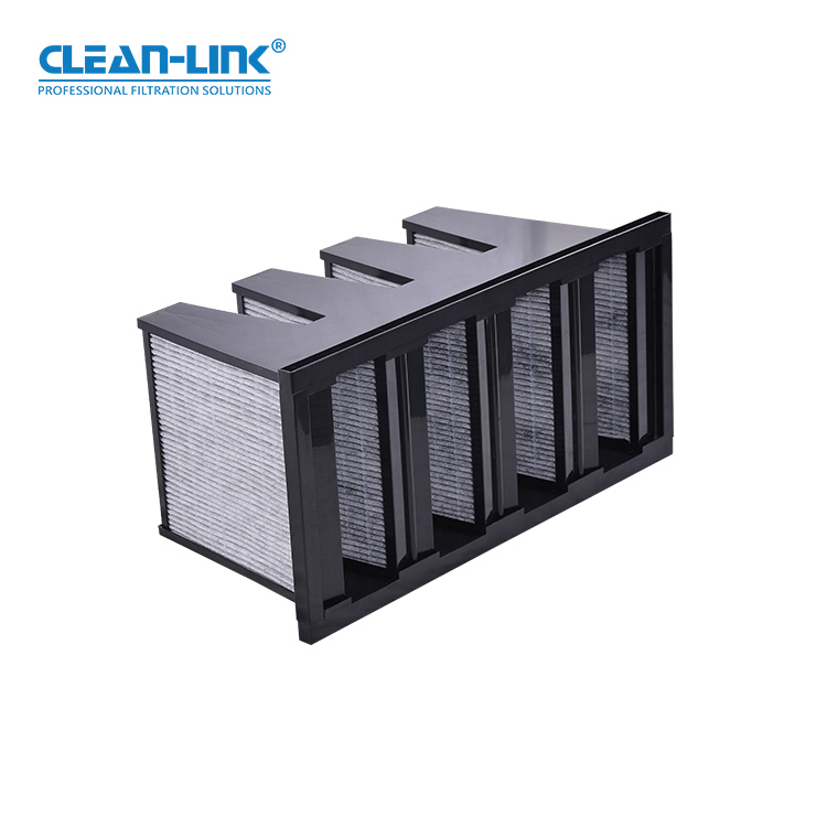 Clean-Link F6 F7 F8 F9 H10 H11 H12 Plastic Frame V-Bank Air Filter HEPA Filter
