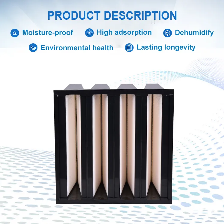 Clean-Link F9 H10 H11 H12 H13 HEPA V Bank Filter