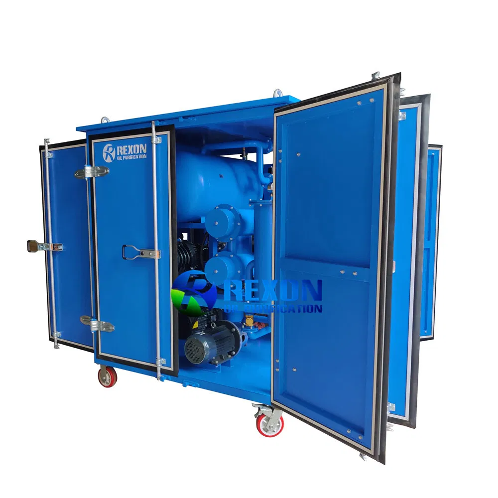 Double Vacuum Transformer Oil Filter Machine High Speed Degas Dewater