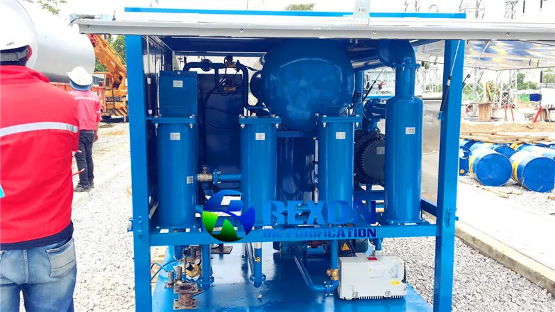 Double Vacuum Transformer Oil Filter Machine High Speed Degas Dewater