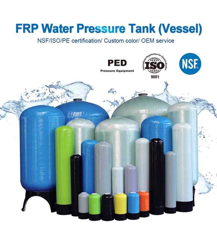 FRP Storage Tank for Water Filter System Pressure Water Tank/ Reverse Osmosis Water Filter FRP Tank