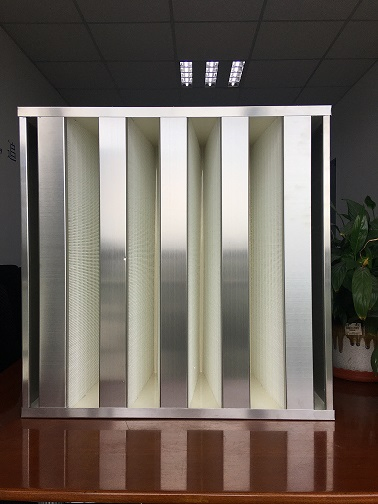 HEPA Filter V-Bank Type E11 E12 H13 H14 HVAC System and Clean Room
