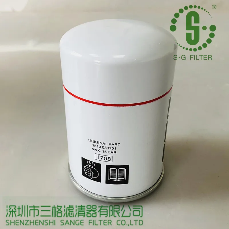 High Efficiency Replacement Compressor Part Oil Filter 1513033700 1513033701 2903033700