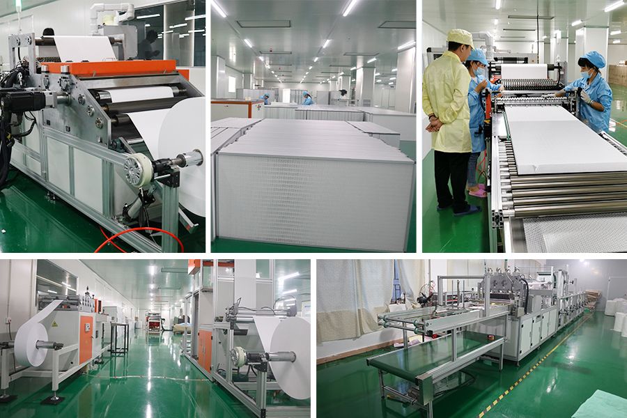 HVAC System Air Filtration Low Pressure Drop H13 H14 U15 V Bank HEPA Air Filter