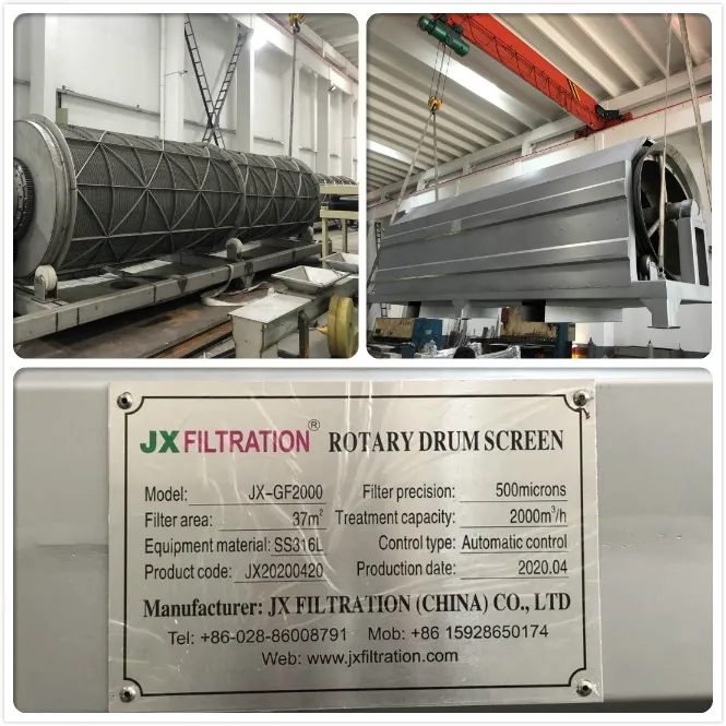 Internally Fed Drum Screen Filter