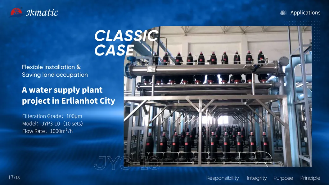 Jkmatic High Precision 5um/10um-200um High Quality Automatic Back Flush Disc Water Filter for Industrial Water Treatment and Membrane Protection.