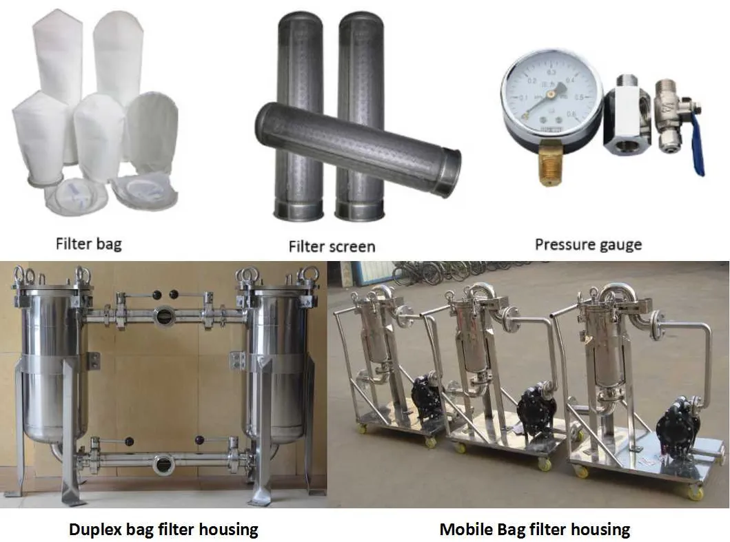 Manufacturer Ss Stainless Steel Bag Water Filter Tank Housing for Beverage Treatment