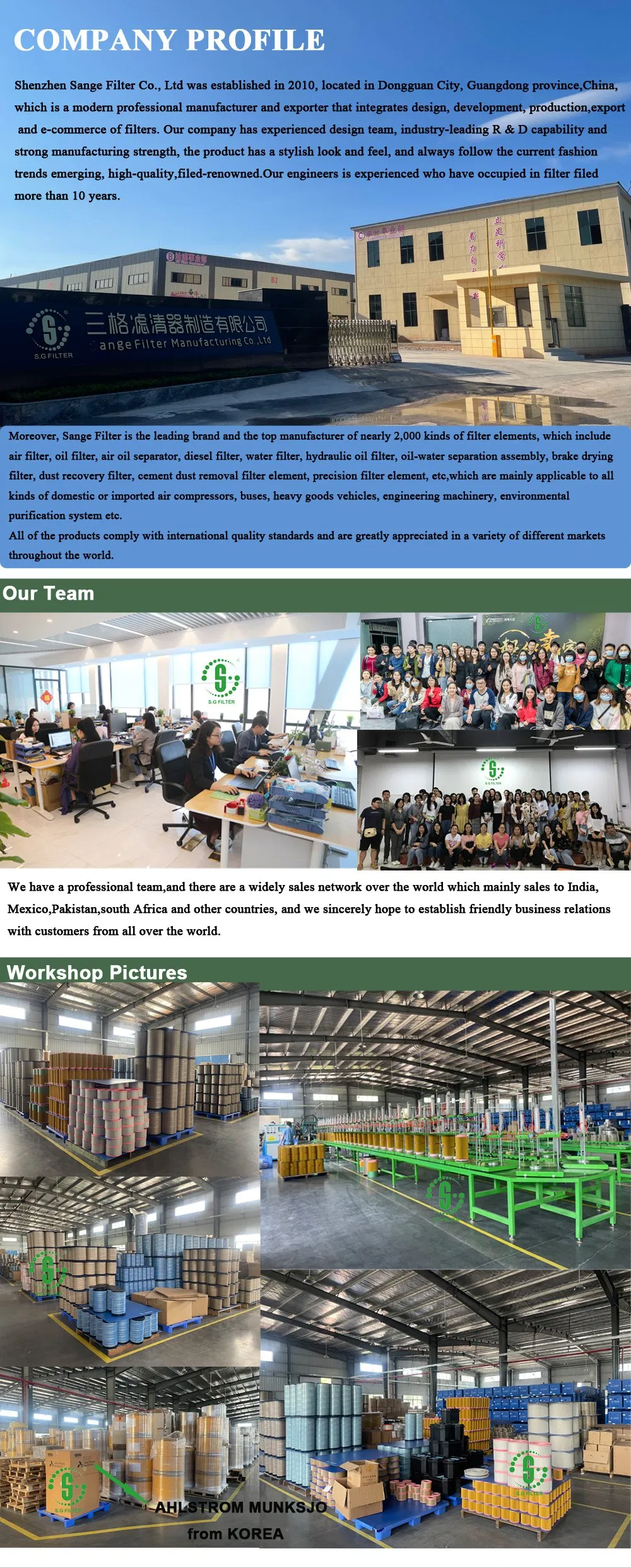 Oil Filter 2118345-P 2605702910 Qx1032374433 Qx104006 Qx104002 for Quincy