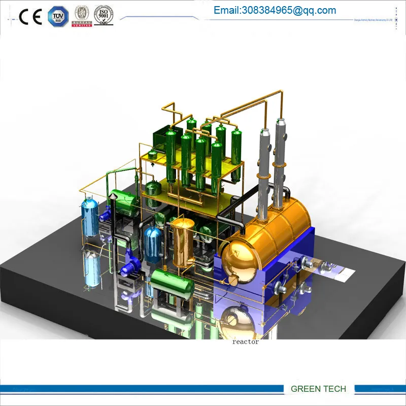Pyrolysis Tire Oil Refinery to Diesel Distillation Plant 10tpd