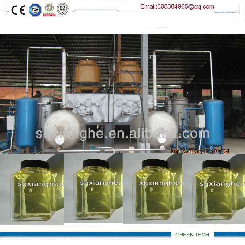 Pyrolysis Tire Oil Refinery to Diesel Distillation Plant 10tpd