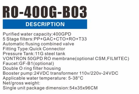 RO Industrial Higher Flow Filter Set 200gpd to 600gpd