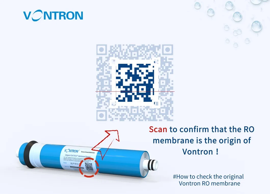 Vontron Ht Series HT3-1812-75 for RO Water Filter with High TDS 3000ppm
